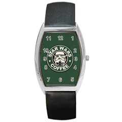 Stormtrooper Coffee Barrel Style Metal Watch by Cendanart