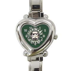 Stormtrooper Coffee Heart Italian Charm Watch by Cendanart