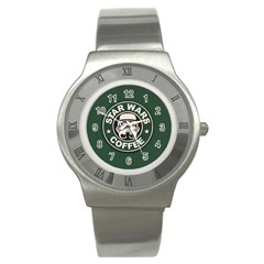 Stormtrooper Coffee Stainless Steel Watch by Cendanart