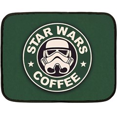 Stormtrooper Coffee Two Sides Fleece Blanket (mini) by Cendanart