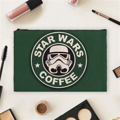 Stormtrooper Coffee Cosmetic Bag (large) by Cendanart