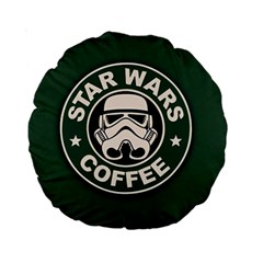 Stormtrooper Coffee Standard 15  Premium Round Cushions by Cendanart