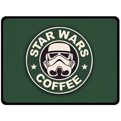 Stormtrooper Coffee Two Sides Fleece Blanket (large) by Cendanart