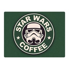 Stormtrooper Coffee Two Sides Premium Plush Fleece Blanket (mini) by Cendanart