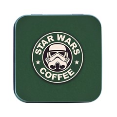 Stormtrooper Coffee Square Metal Box (black) by Cendanart