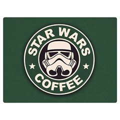 Stormtrooper Coffee Two Sides Premium Plush Fleece Blanket (extra Small) by Cendanart