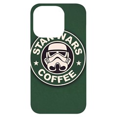 Stormtrooper Coffee Iphone 14 Pro Black Uv Print Case by Cendanart