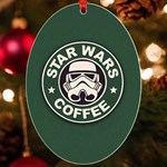 Stormtrooper Coffee UV Print Acrylic Ornament Oval Front