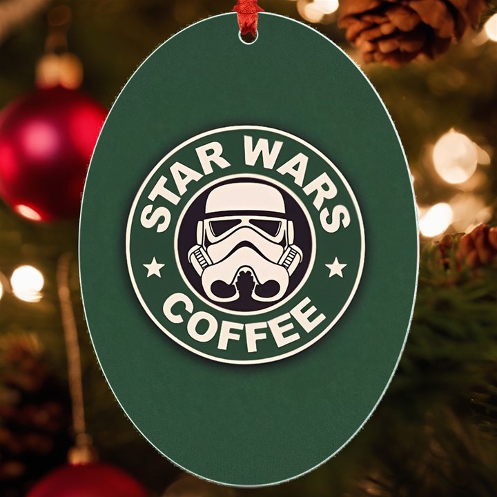 Stormtrooper Coffee UV Print Acrylic Ornament Oval