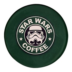 Stormtrooper Coffee Round Glass Fridge Magnet (4 Pack) by Cendanart