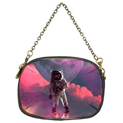 Aesthetic Astronautics Atmosphere Blue Clouds Cosmos Fantasy Galaxy Chain Purse (two Sides) by Cendanart