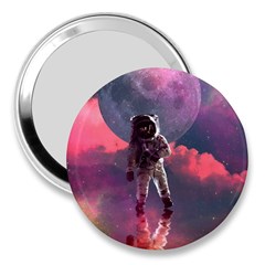 Aesthetic Astronautics Atmosphere Blue Clouds Cosmos Fantasy Galaxy 3  Handbag Mirrors by Cendanart