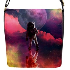 Aesthetic Astronautics Atmosphere Blue Clouds Cosmos Fantasy Galaxy Flap Closure Messenger Bag (s) by Cendanart