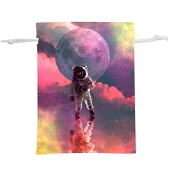 Aesthetic Astronautics Atmosphere Blue Clouds Cosmos Fantasy Galaxy Lightweight Drawstring Pouch (xl) by Cendanart