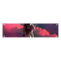 Aesthetic Astronautics Atmosphere Blue Clouds Cosmos Fantasy Galaxy Banner And Sign 4  X 1  by Cendanart