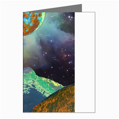 Psychedelic Universe Color Moon Planet Space Greeting Cards (pkg Of 8) by Cendanart