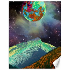 Psychedelic Universe Color Moon Planet Space Canvas 12  X 16  by Cendanart