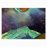 Psychedelic Universe Color Moon Planet Space Large Glasses Cloth Front