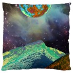 Psychedelic Universe Color Moon Planet Space Large Cushion Case (Two Sides) Front