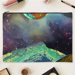 Psychedelic Universe Color Moon Planet Space Cosmetic Bag (xxxl) by Cendanart