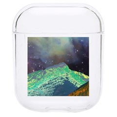 Psychedelic Universe Color Moon Planet Space Hard Pc Airpods 1/2 Case by Cendanart