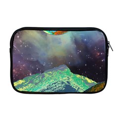 Psychedelic Universe Color Moon Planet Space Apple Macbook Pro 17  Zipper Case by Cendanart