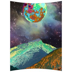 Psychedelic Universe Color Moon Planet Space Back Support Cushion by Cendanart