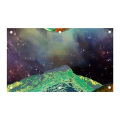 Psychedelic Universe Color Moon Planet Space Banner And Sign 5  X 3  by Cendanart