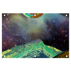 Psychedelic Universe Color Moon Planet Space Banner And Sign 6  X 4  by Cendanart