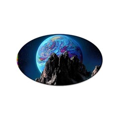 Aesthetic Psychedelic Drawings Art Acid Space Sticker (oval) by Cendanart