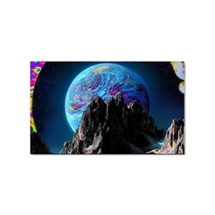 Aesthetic Psychedelic Drawings Art Acid Space Sticker (rectangular) by Cendanart