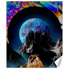 Aesthetic Psychedelic Drawings Art Acid Space Canvas 8  X 10  by Cendanart