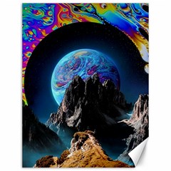 Aesthetic Psychedelic Drawings Art Acid Space Canvas 12  X 16  by Cendanart