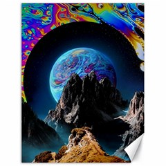 Aesthetic Psychedelic Drawings Art Acid Space Canvas 18  X 24  by Cendanart