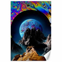 Aesthetic Psychedelic Drawings Art Acid Space Canvas 20  X 30  by Cendanart