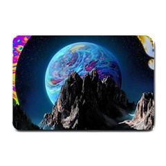 Aesthetic Psychedelic Drawings Art Acid Space Small Doormat