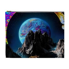 Aesthetic Psychedelic Drawings Art Acid Space Cosmetic Bag (xl) by Cendanart