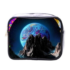 Aesthetic Psychedelic Drawings Art Acid Space Mini Toiletries Bag (one Side) by Cendanart