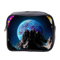 Aesthetic Psychedelic Drawings Art Acid Space Mini Toiletries Bag (two Sides) by Cendanart