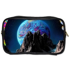 Aesthetic Psychedelic Drawings Art Acid Space Toiletries Bag (two Sides) by Cendanart