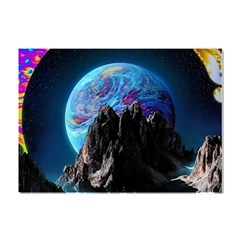 Aesthetic Psychedelic Drawings Art Acid Space Crystal Sticker (a4) by Cendanart