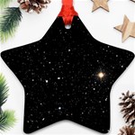 Sky Black Star Night Space Edge Super Dark Universe Ornament (Star) Front