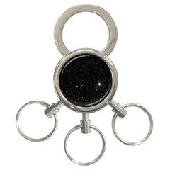 Sky Black Star Night Space Edge Super Dark Universe 3-ring Key Chain by Cendanart