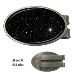 Sky Black Star Night Space Edge Super Dark Universe Money Clips (oval)  by Cendanart