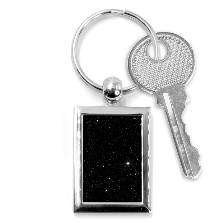 Sky Black Star Night Space Edge Super Dark Universe Key Chain (Rectangle)