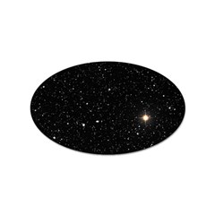 Sky Black Star Night Space Edge Super Dark Universe Sticker (oval) by Cendanart