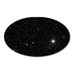 Sky Black Star Night Space Edge Super Dark Universe Oval Magnet by Cendanart