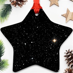 Sky Black Star Night Space Edge Super Dark Universe Star Ornament (two Sides) by Cendanart