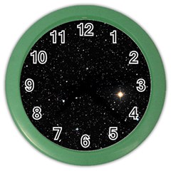 Sky Black Star Night Space Edge Super Dark Universe Color Wall Clock by Cendanart