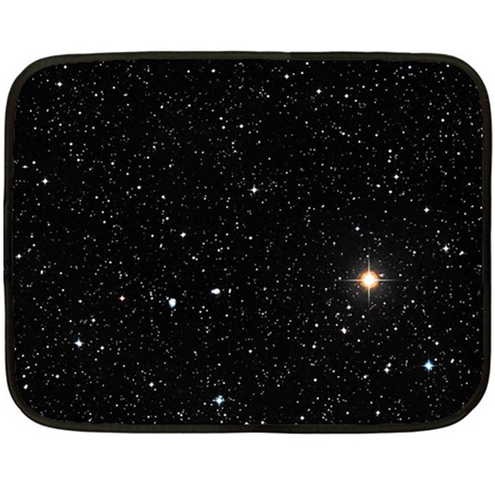 Sky Black Star Night Space Edge Super Dark Universe Fleece Blanket (Mini)